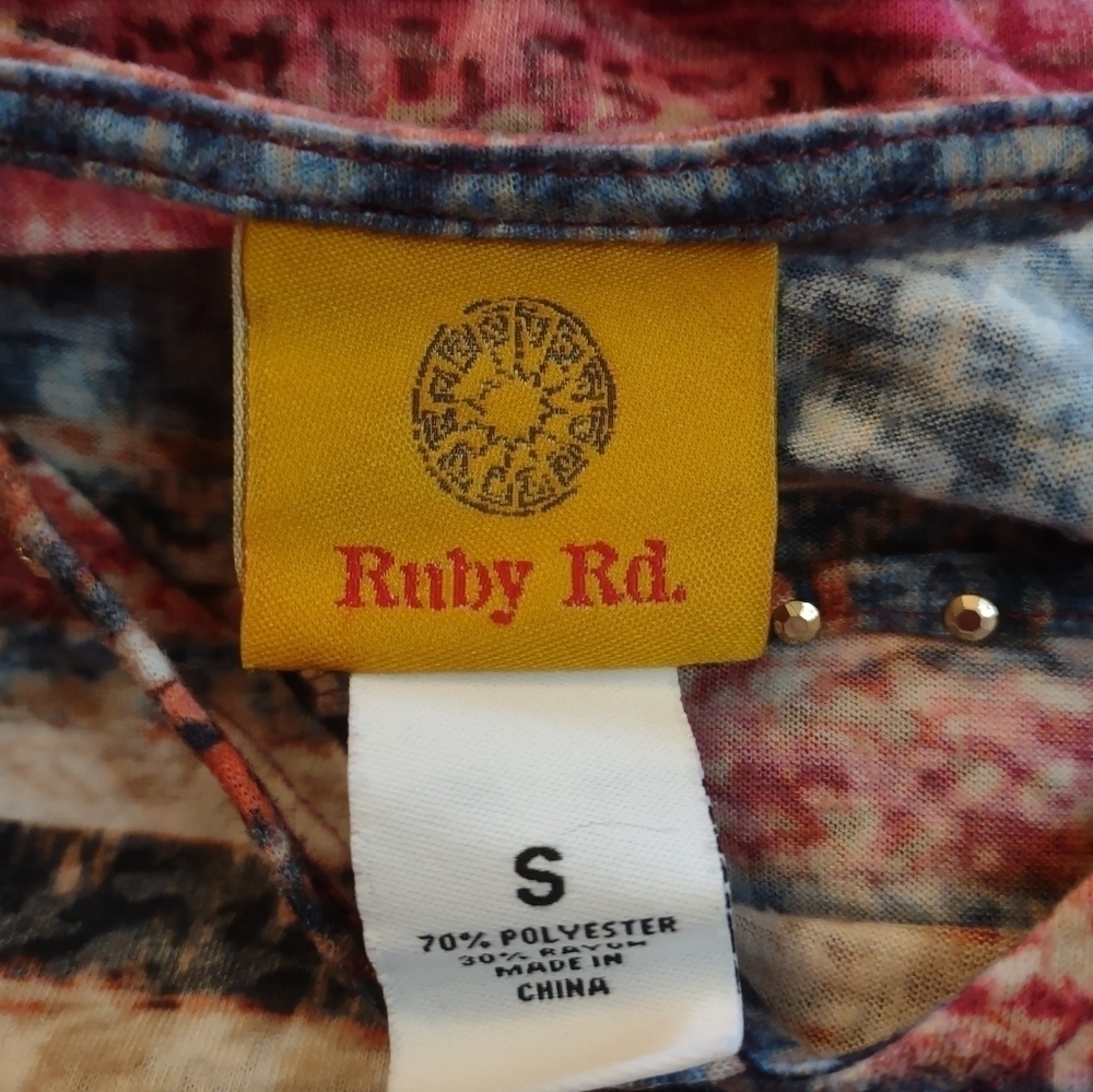 Ruby Rd women's size small long sleeve striped shirt top - Picture 4 of 5